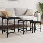 Stackable coffee tables 3 pieces black engineered wood by , Coffee table - Ref: Foro24-838933, Price: 39,06 €, Discount: %