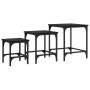 Stapelbare Couchtische, 3 Stück, schwarzes Holzwerkstoff von , Couchtisch - Ref: Foro24-838933, Preis: 39,06 €, Rabatt: %