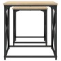 Stackable coffee tables 2 pieces engineered wood Sonoma oak by , Coffee table - Ref: Foro24-838944, Price: 42,99 €, Discount: %