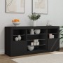 Sideboard mit LED-Leuchten schwarz 142,5x37x67 cm von , Sideboards - Ref: Foro24-3209087, Preis: 167,99 €, Rabatt: %