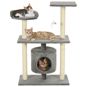 Cat scratcher with 95 cm tall gray sisal scratching posts by vidaXL, Cat furniture - Ref: Foro24-170512, Price: 53,53 €, Disc...