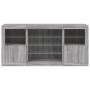 Sideboard with LED lights Sonoma gray 142.5x37x67 cm by , Sideboards - Ref: Foro24-3209091, Price: 169,63 €, Discount: %