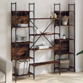 Smoked oak engineered wood shelf 155.5x24x166.5 cm by , Bookcases and shelves - Ref: Foro24-838860, Price: 95,41 €, Discount: %