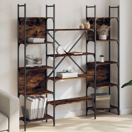 Smoked oak engineered wood shelf 155.5x24x166.5 cm by , Bookcases and shelves - Ref: Foro24-838860, Price: 95,32 €, Discount: %