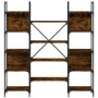 Smoked oak engineered wood shelf 155.5x24x166.5 cm by , Bookcases and shelves - Ref: Foro24-838860, Price: 95,32 €, Discount: %