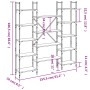 Estantería de madera ingeniería roble ahumado 155,5x24x166,5 cm de , Librerías y estanterías - Ref: Foro24-838862, Precio: 98...