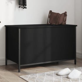 Black engineered wood storage bench 80x42.5x50 cm by , Benches for halls and storage - Ref: Foro24-839013, Price: 67,09 €, Di...