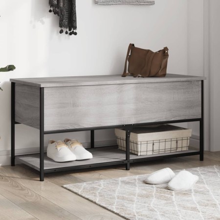 Sonoma gray engineered wood storage bench 100x42.5x47cm by , Benches for halls and storage - Ref: Foro24-839026, Price: 72,21...