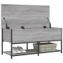 Banco de almacenaje madera ingeniería gris Sonoma 100x42,5x47cm de , Bancos para recibidores y almacenamiento - Ref: Foro24-8...