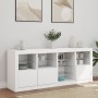 Sideboard mit weißen LED-Leuchten 164x37x67 cm von , Sideboards - Ref: Foro24-3209051, Preis: 223,54 €, Rabatt: %