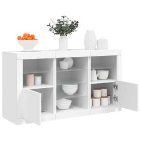 Sideboard mit weißen LED-Leuchten 123x37x67 cm von , Sideboards - Ref: Foro24-3209079, Preis: 183,74 €, Rabatt: %