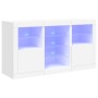 Aparador con luces LED blanco 123x37x67 cm de , Aparadores - Ref: Foro24-3209079, Precio: 184,04 €, Descuento: %