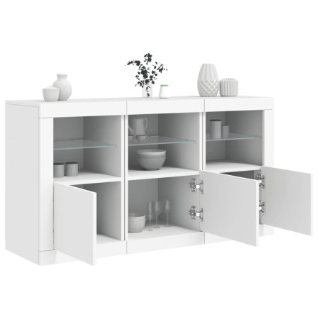 Sideboard with white LED lights 123x37x67 cm by , Sideboards - Ref: Foro24-3209058, Price: 155,39 €, Discount: %