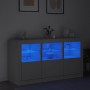 Sideboard mit weißen LED-Leuchten 123x37x67 cm von , Sideboards - Ref: Foro24-3209058, Preis: 168,88 €, Rabatt: %