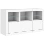 Aparador con luces LED blanco 123x37x67 cm de , Aparadores - Ref: Foro24-3209058, Precio: 168,88 €, Descuento: %