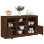 Sideboard with LED lights oak brown 123x37x67 cm by , Sideboards - Ref: Foro24-3209085, Price: 143,39 €, Discount: %