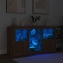 Sideboard with LED lights oak brown 123x37x67 cm by , Sideboards - Ref: Foro24-3209085, Price: 143,39 €, Discount: %