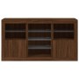 Sideboard with LED lights oak brown 123x37x67 cm by , Sideboards - Ref: Foro24-3209085, Price: 143,39 €, Discount: %