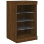 Sideboard with LED lights oak brown 123x37x67 cm by , Sideboards - Ref: Foro24-3209085, Price: 143,39 €, Discount: %