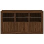 Sideboard with LED lights oak brown 123x37x67 cm by , Sideboards - Ref: Foro24-3209064, Price: 150,32 €, Discount: %