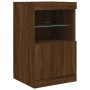 Sideboard with LED lights oak brown 123x37x67 cm by , Sideboards - Ref: Foro24-3209064, Price: 150,32 €, Discount: %