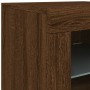 Sideboard with LED lights oak brown 123x37x67 cm by , Sideboards - Ref: Foro24-3209064, Price: 150,32 €, Discount: %