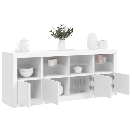 Sideboard with white LED lights 163x37x67 cm by , Sideboards - Ref: Foro24-3209072, Price: 195,91 €, Discount: %