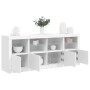 Sideboard with white LED lights 163x37x67 cm by , Sideboards - Ref: Foro24-3209072, Price: 195,91 €, Discount: %