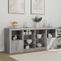 Sideboard with LED lights Sonoma gray 163x37x67 cm by , Sideboards - Ref: Foro24-3209098, Price: 180,04 €, Discount: %