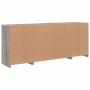 Sideboard with LED lights Sonoma gray 163x37x67 cm by , Sideboards - Ref: Foro24-3209098, Price: 180,04 €, Discount: %