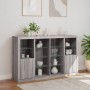 3-Piece Sideboard with LED Light Sonoma Gray Engineered Wood by , Sideboards - Ref: Foro24-3209140, Price: 223,41 €, Discount: %