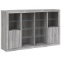 3-Piece Sideboard with LED Light Sonoma Gray Engineered Wood by , Sideboards - Ref: Foro24-3209140, Price: 223,41 €, Discount: %