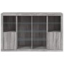 3-Piece Sideboard with LED Light Sonoma Gray Engineered Wood by , Sideboards - Ref: Foro24-3209140, Price: 223,41 €, Discount: %