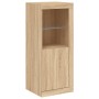 Aparador con luz LED 3 piezas madera de ingeniería roble sonoma de , Aparadores - Ref: Foro24-3209116, Precio: 250,68 €, Desc...