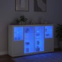 Sideboards with LED lights 3 pieces white engineered wood by , Sideboards - Ref: Foro24-3209135, Price: 237,79 €, Discount: %