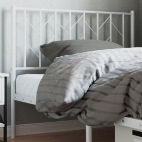 White metal headboard 100 cm by , Headboards and footboards - Ref: Foro24-374515, Price: 24,26 €, Discount: %