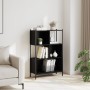 Black engineered wood shelf 72x28x109 cm by , Bookcases and shelves - Ref: Foro24-838883, Price: 61,31 €, Discount: %