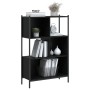 Black engineered wood shelf 72x28x109 cm by , Bookcases and shelves - Ref: Foro24-838883, Price: 61,31 €, Discount: %