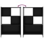 Black engineered wood shelf 72x28x109 cm by , Bookcases and shelves - Ref: Foro24-838883, Price: 61,31 €, Discount: %