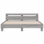 Estructura de cama cabecero y luces LED gris Sonoma 180x200 cm de , Camas y somieres - Ref: Foro24-3207530, Precio: 167,75 €,...