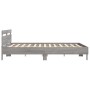 Estructura de cama cabecero y luces LED gris Sonoma 180x200 cm de , Camas y somieres - Ref: Foro24-3207530, Precio: 167,75 €,...