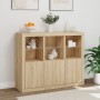 Sideboard with LED light 3 pieces engineered wood sonoma oak by , Sideboards - Ref: Foro24-3209102, Price: 204,97 €, Discount: %