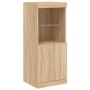 Aparador con luz LED 3 piezas madera de ingeniería roble sonoma de , Aparadores - Ref: Foro24-3209102, Precio: 207,70 €, Desc...