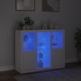 Sideboards with LED lights 3 pieces white engineered wood by , Sideboards - Ref: Foro24-3209121, Price: 221,72 €, Discount: %