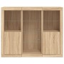 Sideboard mit LED-Licht, 3-teilig, Holzwerkstoff Sonoma-Eiche von , Sideboards - Ref: Foro24-3209123, Preis: 195,92 €, Rabatt: %