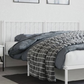 White metal headboard 180 cm by , Headboards and footboards - Ref: Foro24-374522, Price: 34,99 €, Discount: %