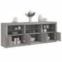 Sideboard with LED lights Sonoma gray 181.5x37x67 cm by , Sideboards - Ref: Foro24-3209007, Price: 209,99 €, Discount: %