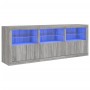 Sideboard with LED lights Sonoma gray 181.5x37x67 cm by , Sideboards - Ref: Foro24-3209007, Price: 209,99 €, Discount: %