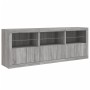 Sideboard with LED lights Sonoma gray 181.5x37x67 cm by , Sideboards - Ref: Foro24-3209007, Price: 209,99 €, Discount: %