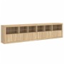 Sideboard with LED lights Sonoma oak 283x37x67 cm by , Sideboards - Ref: Foro24-3209018, Price: 289,95 €, Discount: %